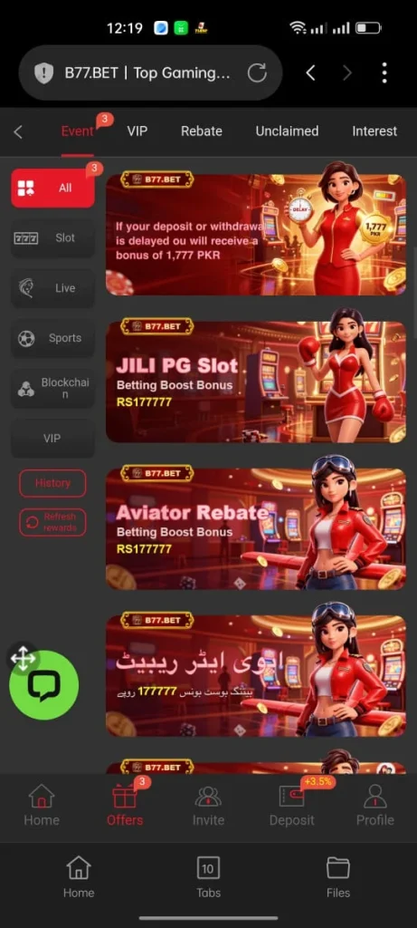 B77Bet Game Banner 4