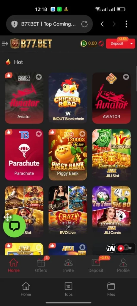 B77Bet Game Download APK